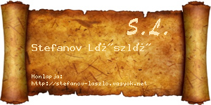 Stefanov László névjegykártya