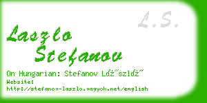 laszlo stefanov business card